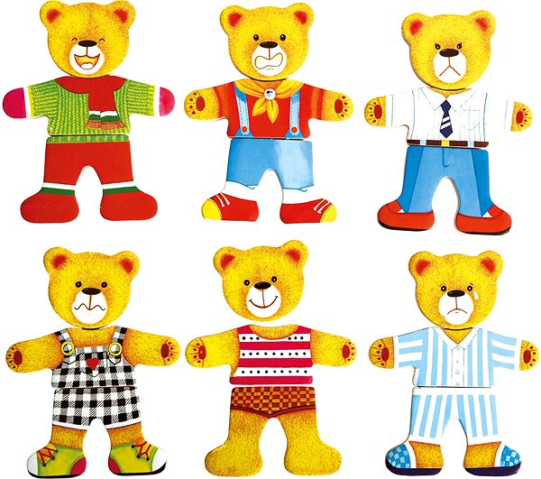 Puzzle Bino puzzle, šatní skříň, medvídek ...