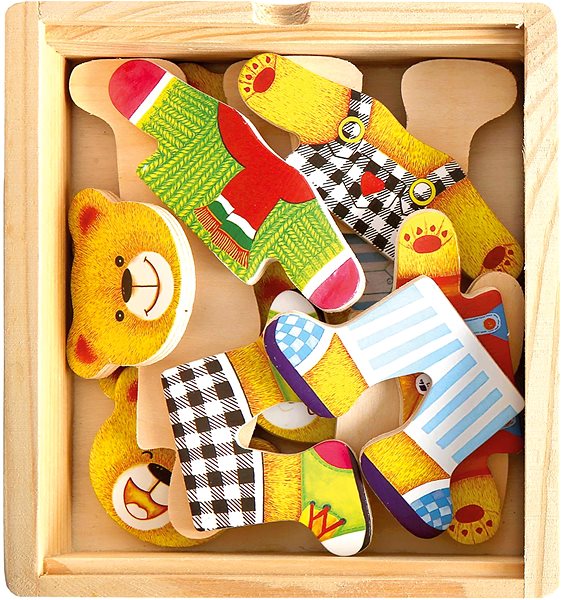 Puzzle Bino puzzle, šatní skříň, medvídek ...