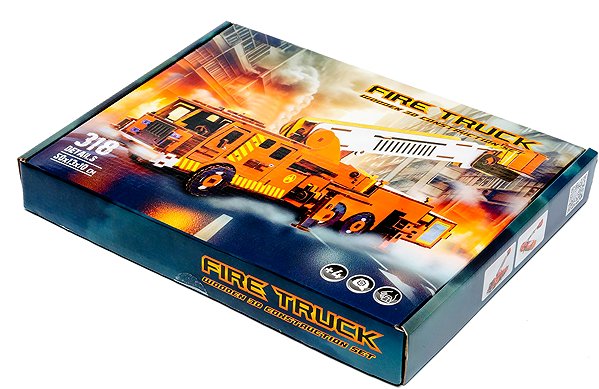 Fa puzzle BusyKids 3D építőkészlet, fa - Tűzoltóautó ...