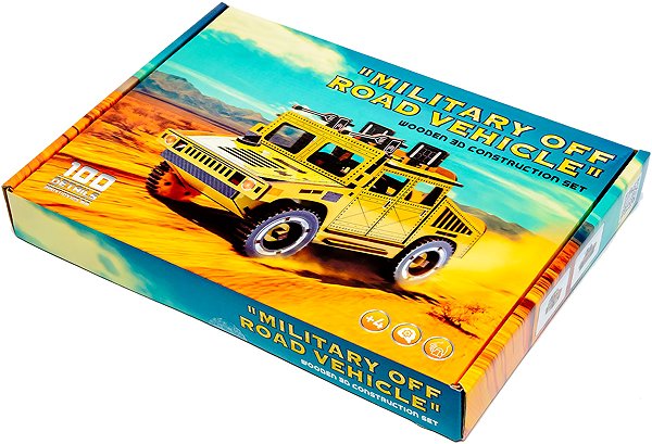 Holzpuzzle BusyKids 3D-Holzbausatz Militär-Geländefahrzeug ...