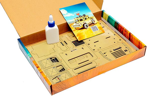 Holzpuzzle BusyKids 3D-Holzbausatz Militär-Geländefahrzeug ...
