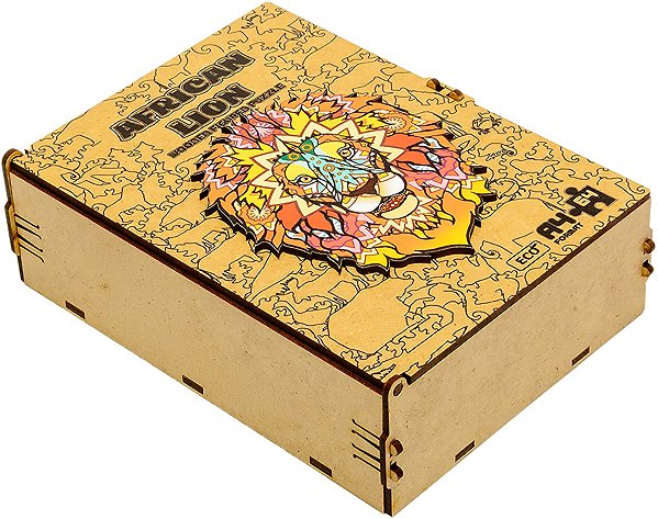 Holzpuzzle BusyKids Holzpuzzle in Löwenform, A4 ...
