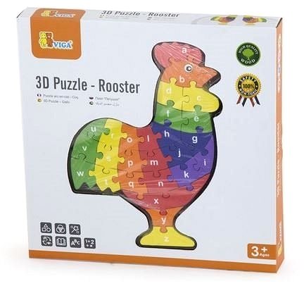 3D Puzzle 3D Puzzle - Rooster with letters Packaging/box