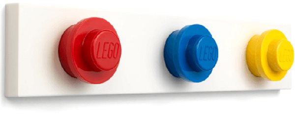 Vešiak LEGO nástenný vešiak – červená, modrá, žltá ...