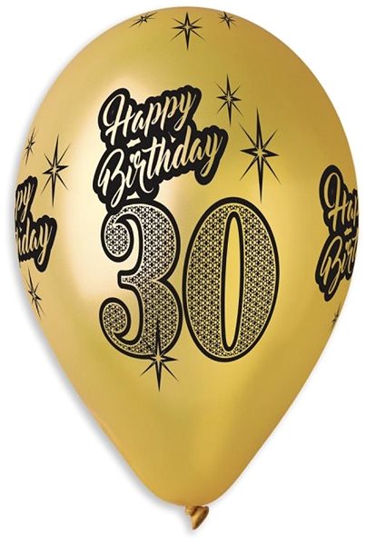 Balóny Nafukovacie balóniky, 30 cm, Happy Birthday „30