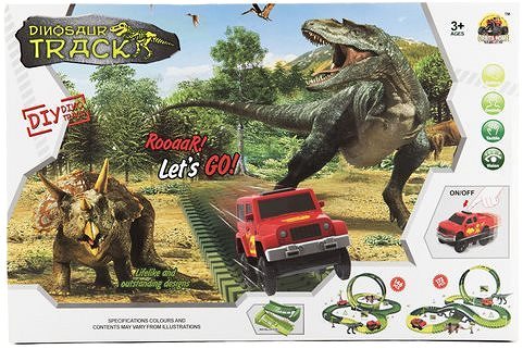 Slot Car Track Track dino + car 172pcs with accessories Packaging/box