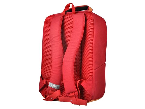 School Backpack Cube Red Backpack Back page