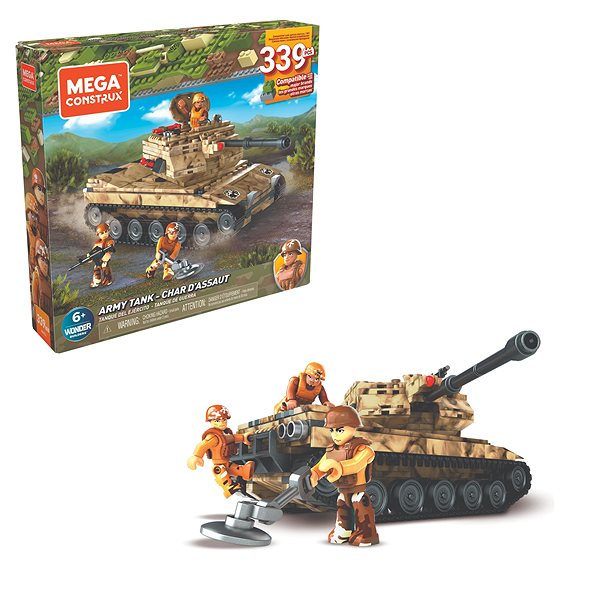 Building Set Mega Bloks Military tank Packaging/box