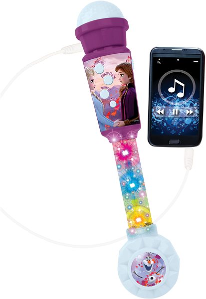 Dětský mikrofon Lexibook Frozen Trendový svítící mikrofon s reproduktorem, melodiemi a zvukovými efekty ...