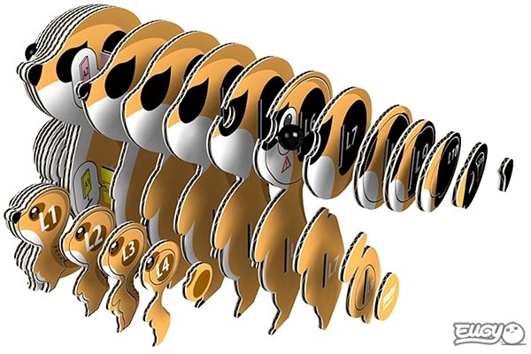 3D Puzzle Dodoland Eugy Meerkat Features/technology