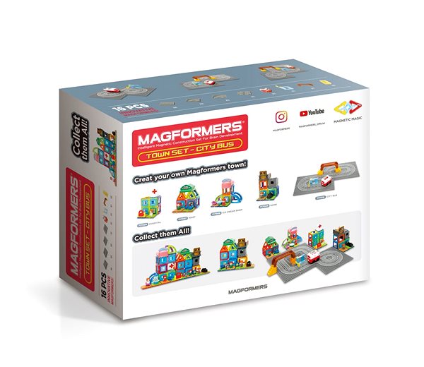 Building Set Magformers - Town Bus Packaging/box