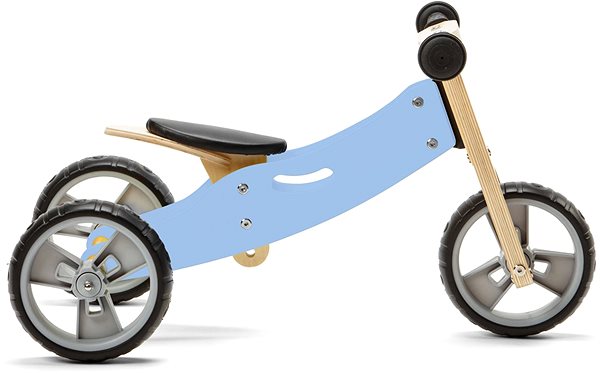 Balance Bike Nicko - Wooden bouncer 2in1 mini - blue Lateral view