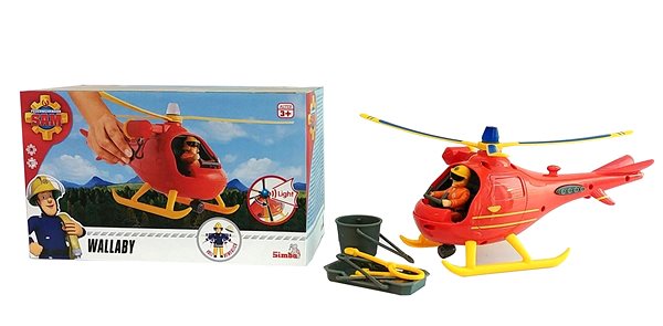 Távirányítós helikopter Simba Tűzoltó Sam helikopter figurával ...