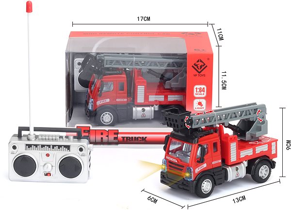 Távirányítós autó Tűzoltóautó 1:64 Csomagolás/doboz