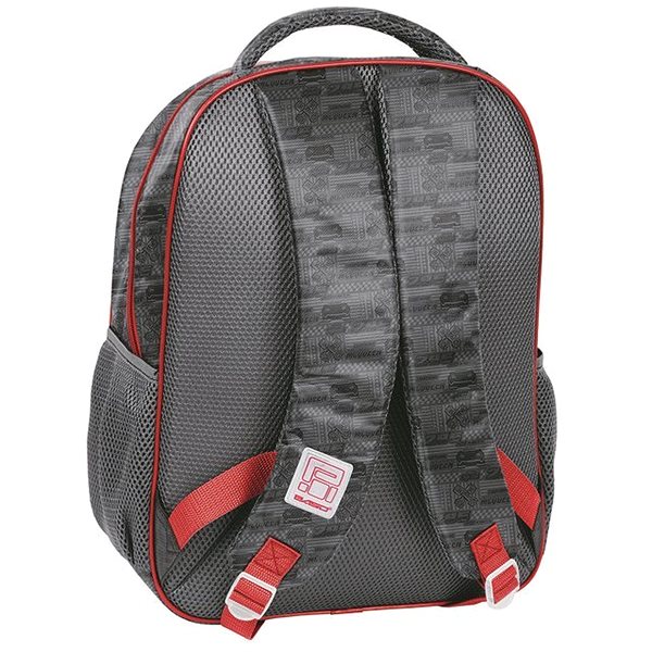 School Backpack Cars fuel injected Back page