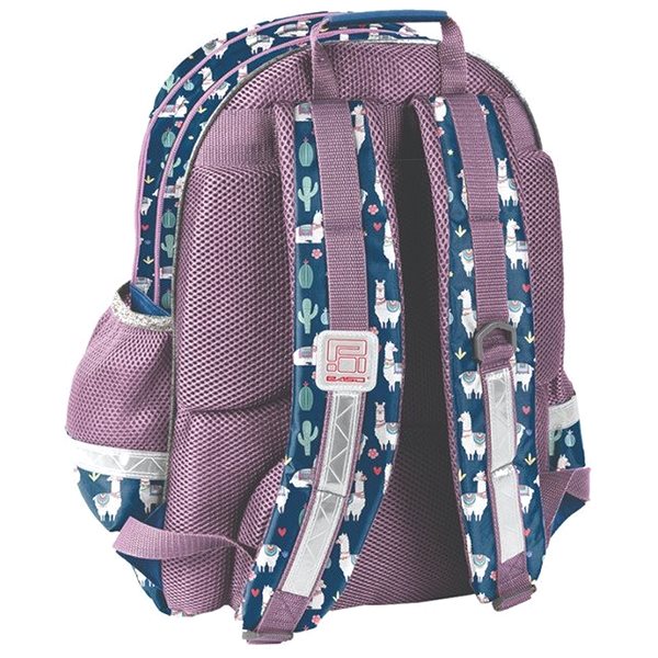 School Backpack Paso Lama blue-purple Back page
