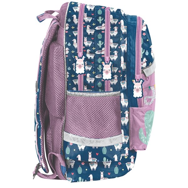 School Backpack Paso Lama blue-purple Lateral view