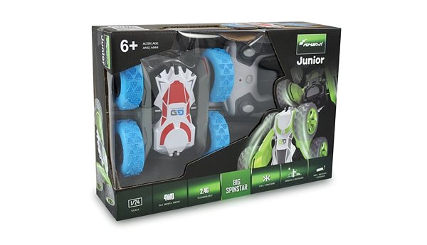 RC auto Big SpinStar, oboustranné auto modré Obal/krabička