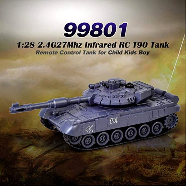 Távirányítós tank S‑IDEE T‑90 RC harci tank, 2,4 GHz, infravörös ágyúval, 1:28 ...