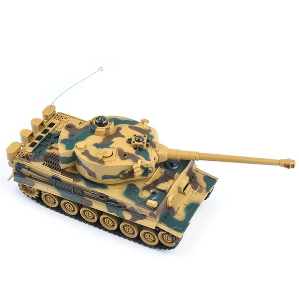 RC tank na ovládanie Bojujúci tank Tiger 1  2,4 GHz s infra delom, 1 : 28 ...