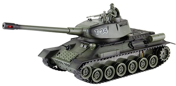 RC tank na ovládanie Bojujúci tank T34  2,4 GHz s infra delom, bojujúci 1:28 ...