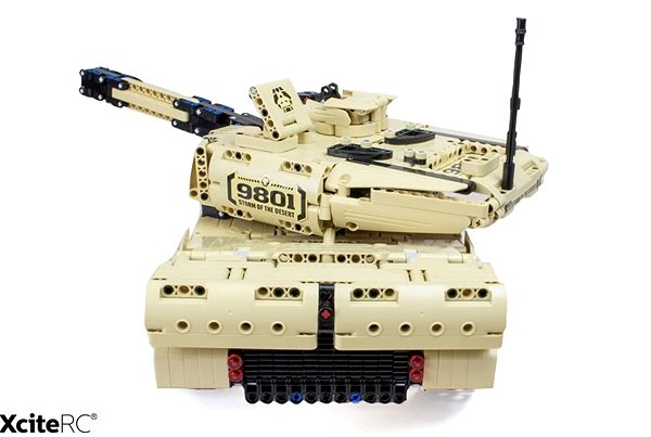 RC model Teknotoys panzer - plne funkčný RC bojový tank Zadná strana
