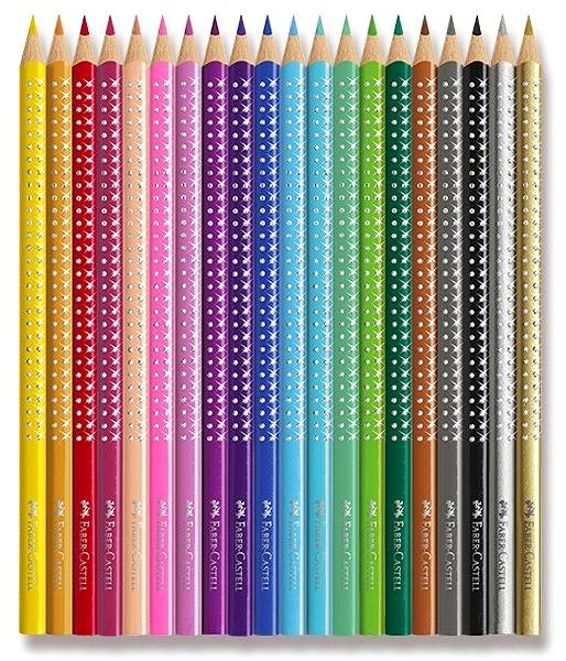 Színes ceruza Faber-Castell Sparkle ceruzák formatervezett konzervdobozban, 21 db-os készletben Képernyő
