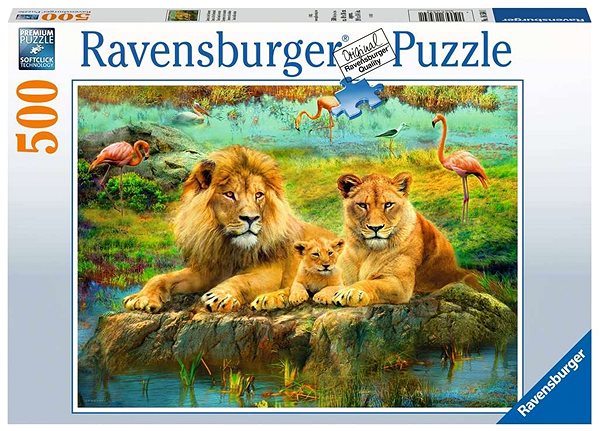 Puzzle Ravensburger 165841 oroszlán család 500 darab ...