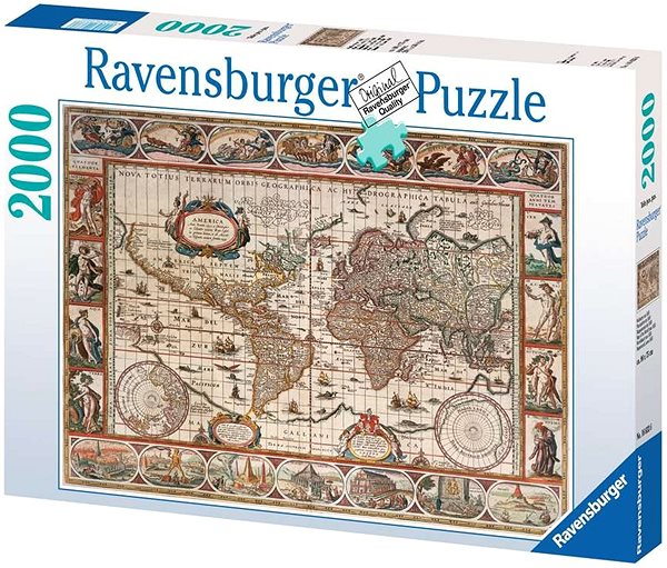 Puzzle Ravensburger 166336 Weltkarte 2000 Puzzleteile ...