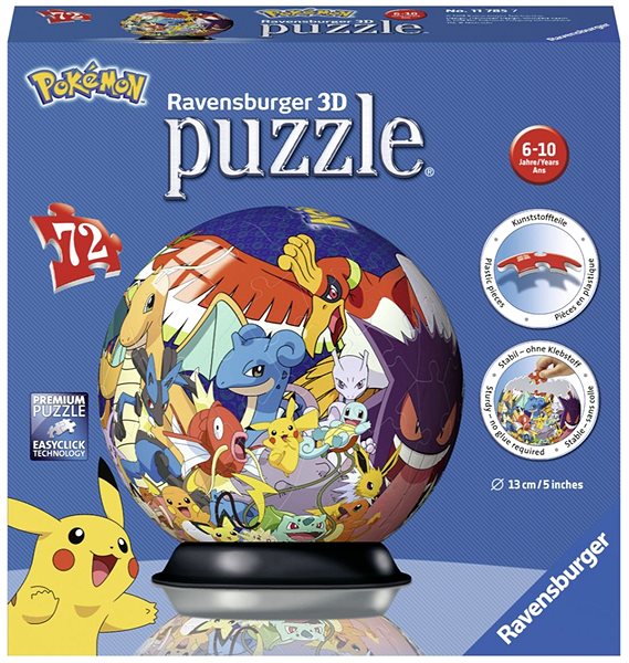 Puzzle Ravensburger 3D 117857 -Ball Pokémon 72 darab ...