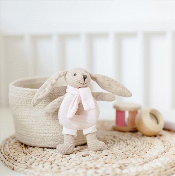 Kuscheltier Canpol Babys Plüschhase Bunny mit Rassel - rosa ...