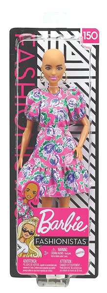Puppe Mattel Barbie Fashionistas Modepuppe (Glatze) mit Blumenkleid ...
