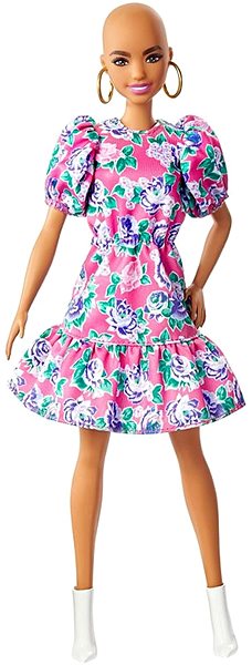 Puppe Mattel Barbie Fashionistas Modepuppe (Glatze) mit Blumenkleid ...