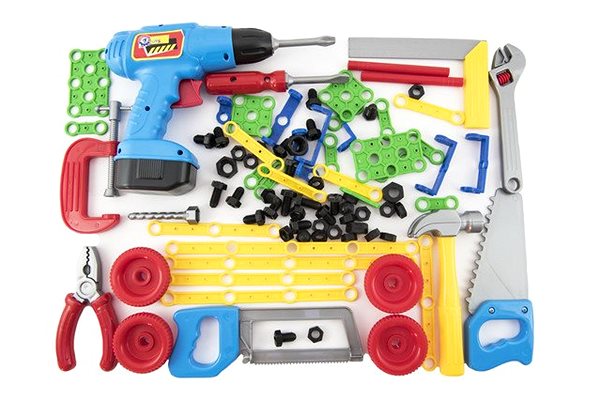 Kinderwerkzeug Werkzeug-Set in Kunststoffkoffer - 94-teilig ...