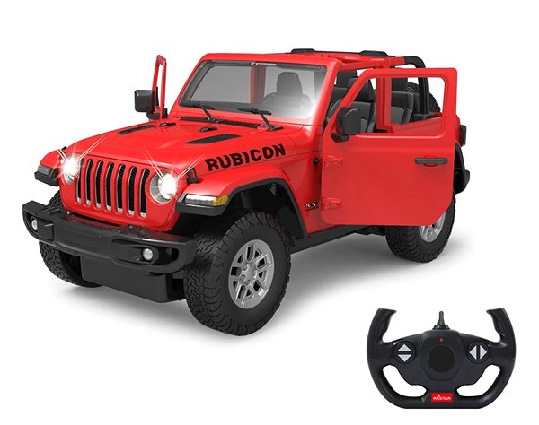 Távirányítós autó Jamara Jeep Wrangler JL 1:14, 2,4G B, kézzel nyitható ajtók, piros Lifestyle
