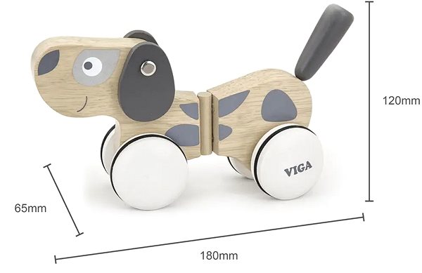 Nachziehspielzeug VIGA Nachziehspielzeug aus Holz - Hund ...
