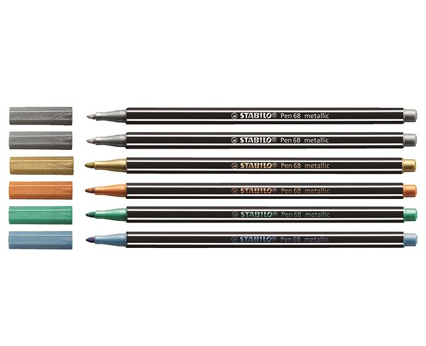Marker STABILO Pen 68 Metalletui 6 Farben Mermale/Technologie