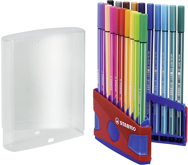 Filctoll STABILO Pen 68 20 db ColorParade kék/piros Jellemzők/technológia