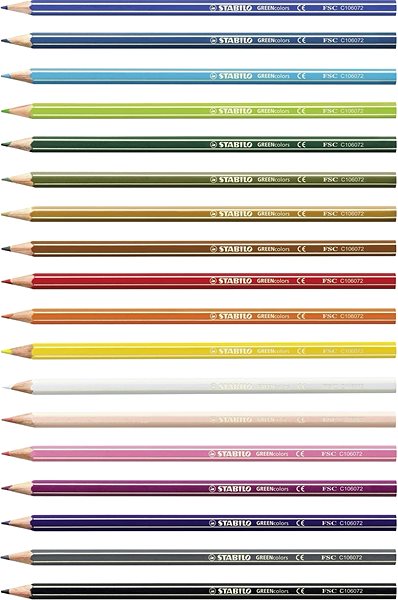 Coloured Pencils STABILO GREENcolours 18 pcs Case Screen
