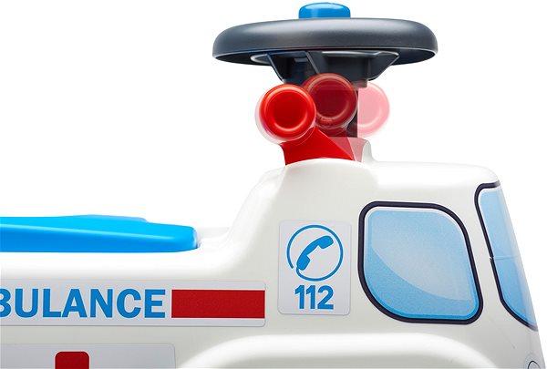 Balance Bike Falk Ambulance Balance Bike with an Opening Seat and a Horn on the Steering Wheel Features/technology