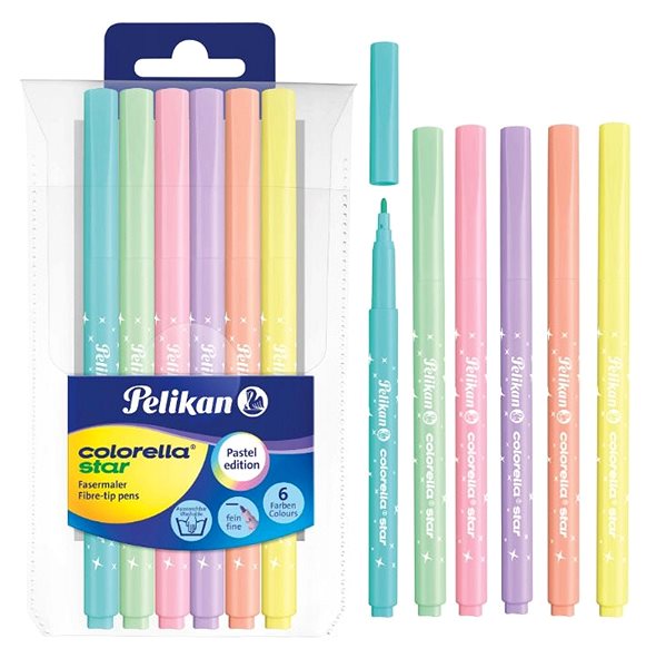Fixky Pelikan Colorella pastelové 6 farieb Vlastnosti/technológia