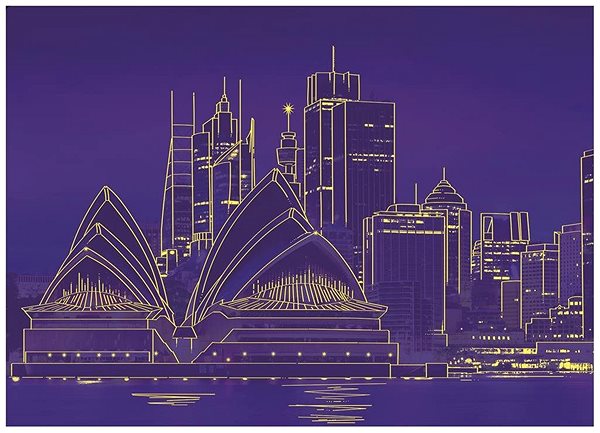 Puzzle Dino Opera v Sydney 1000 neon puzzle ...