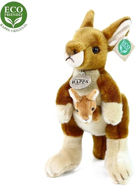 Plyšová hračka Rappa plyšový klokan s mláďaťom 27 cm ECO-FRIENDLY ...