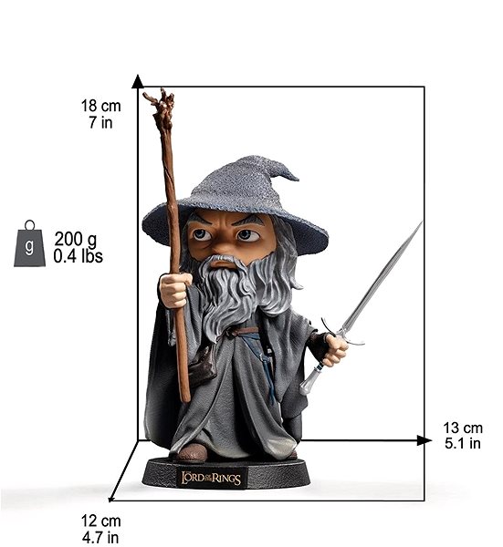 Figur Lord of the Rings - Gandalf Technische Zeichnung