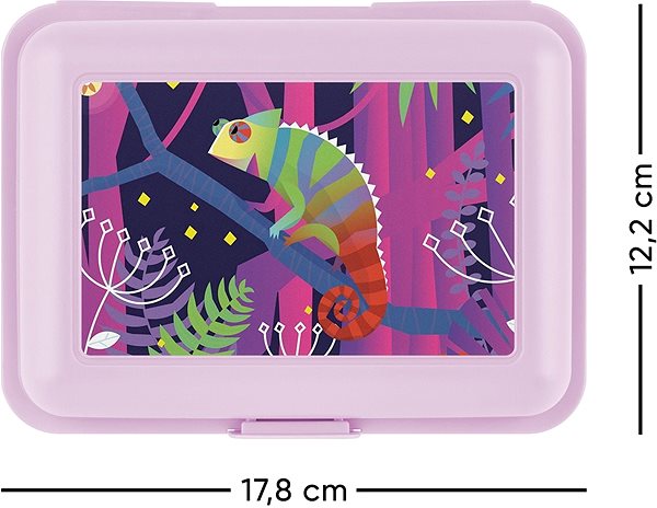 Svačinový box BAAGL Box na svačinu Chameleon Technický nákres