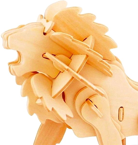 3D Puzzle Wooden 3D Puzzle - Lion Features/technology