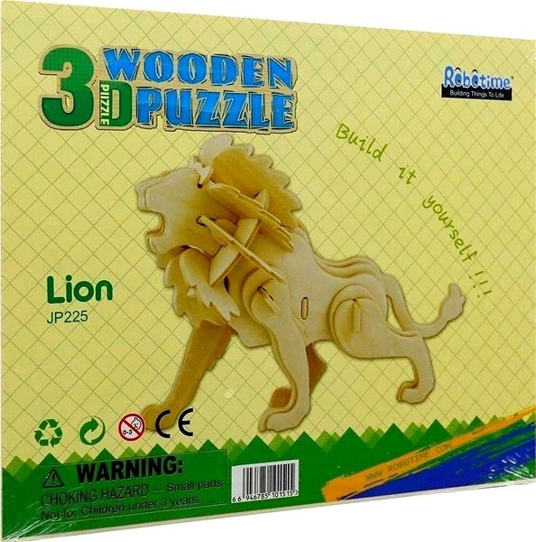 3D Puzzle Wooden 3D Puzzle - Lion Packaging/box