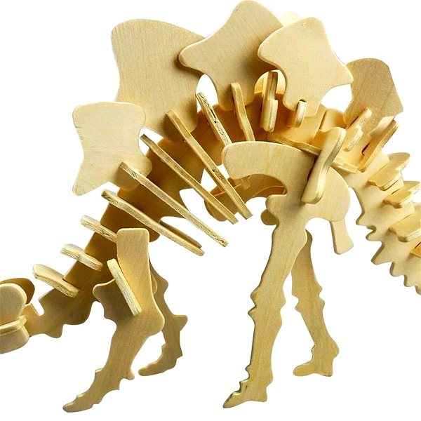 3D puzzle Dřevěné 3D puzzle - Stegosaurus Vlastnosti/technologie