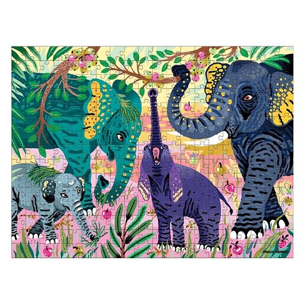 Puzzle Puzzle – Slony – Ohrozený druh (300 ks) ...