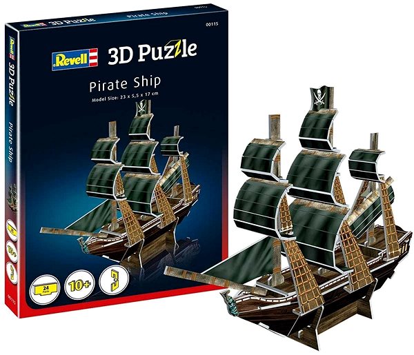 3D Puzzle 3D Puzzle Revell 00115 - Pirate Ship Package content